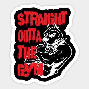 Straight Outta The Gym Apparals Fitness Bodybuilding Gifts Items Sticker